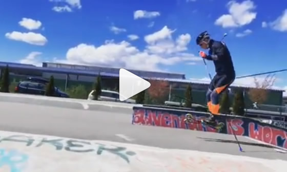 Le ski-roue entre au skatepark